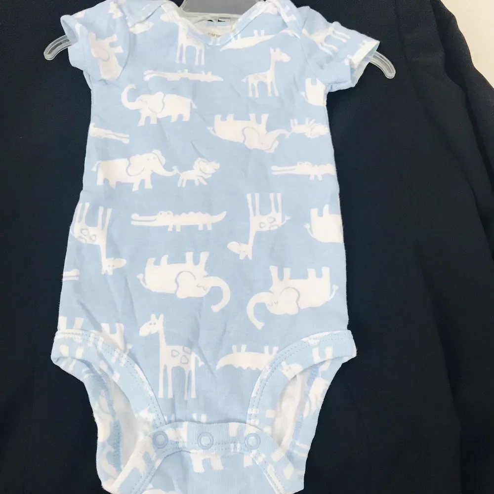 NWOT Carters Baby Boy One Piece‎ Clothes Size 12M Zoo Animals